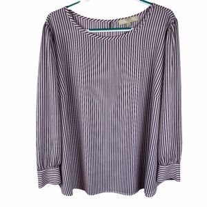 Ann Taylor LOFT Striped Blouse Sz 24 Plus 3X